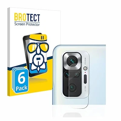 Abbildung von BROTECT Schutzglas für Xiaomi Redmi Note 10 Pro/Max (nur Kamera) (6 Stück) Schutzfolie Panzer Folie Glas [Extrem Kratzfest 9H, Anti Fingerprint,