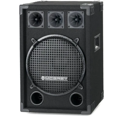Abbildung von McGrey DJ 1222 PA Box Party Lautsprecher (N/A, 300 W, 30cm (12 zoll) Subwoofer 2 Wege System und drei Piezo Hochtönern)