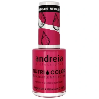 Abbildung von Andreia Professional NutriColor Atmungsaktiver Nagellack Veganer und Tierversuchsfreier Nagelkunst mit langanhaltendem Glanz Finish Farbe NC37 Hellrot 10.5 ml