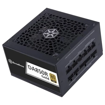 Abbildung von SilverStone Technology DA850R Gold, 80 Plus Gold vollständig modulares ATX Netzteil, 850W, 3,0 &amp; PCIe 5,0, SST GMA