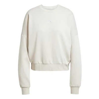 Abbildung von adidas Damen Essentials SMALL Logo Feel Cozy Relaxed FIT Sweatshirt, Wonder Alumina/White, XS
