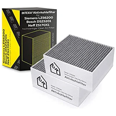 Abbildung von INTEXIA® activated carbon Filter for Siemens/Bosch/Neff high quality Clean Air LZ56200 / DSZ5201 Z5170X1 (Pack of 2)