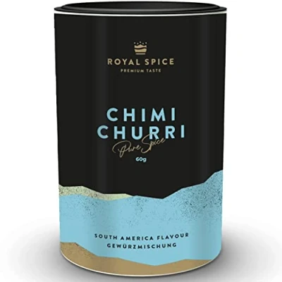 Abbildung von Royal Spice Chimichurri Gewürzmischung 60g DAS argentinische Gewürz für besten Fleischgenuss beim Grillen als Marinade, Dip, Sauce, Topping oder zum Würzen!