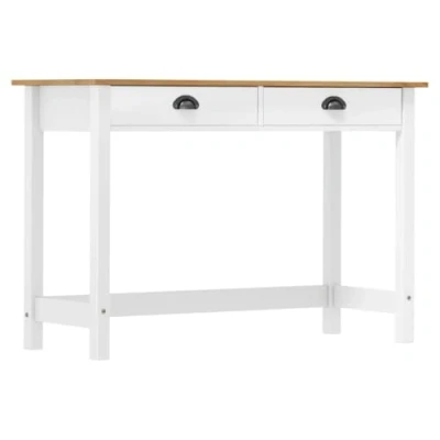 Abbildung von vidaXL Kiefernholz Massiv Konsolentisch mit 2 Schubladen Konsole Beistelltisch Flurtisch Ablagetisch Sideboard Frisiertisch 110x45x74cm