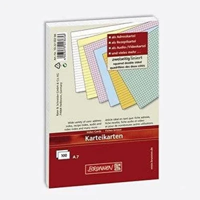 Abbildung von Brunnen 102270195 Karteikarte (A7 liniert, 100 Stück, eingeschweißt) sortiert