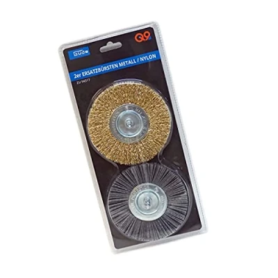 Abbildung von Güde 2er Set Ersatzbürsten für Fugenreiniger GFR 401/94317 Nylon und Metallbürste Ø110 mm Ersatz Bürste