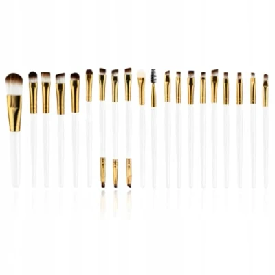 Abbildung von PROFICO pinsel Set Makeup Professionelles Make Up 20 Stück Synthetik Pinsel, Puderpinsel, Foundation Concealer Lippenpinsel Blush Augenpinsel Weiß