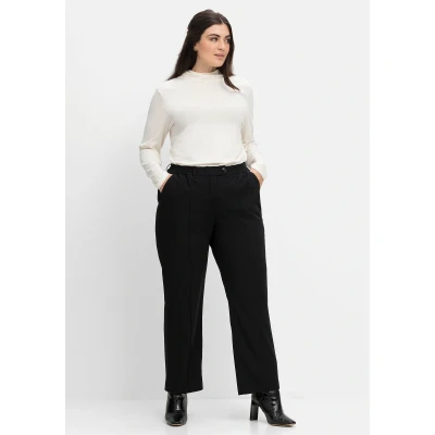 Abbildung von Sheego Twillhose Stoffhose, Damen, Größe: 40, Schwarz