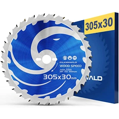 Abbildung von FALKENWALD® Sägeblatt 305x30 Holz Kappsäge kompatibel mit Bosch GCM 12 GDL 305 aus hochwertigem Hartmetall Kreissägeblatt 28 Hartmetallzähnen