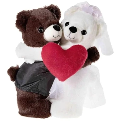 Abbildung von Heunec® Kuscheltier Hochzeitsbärenpaar Bär &amp; Bärin, braun/weiß