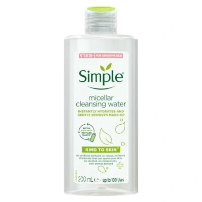 Abbildung von Simple Gesichtswasser, für den täglichen Gebrauch Reinigendes Mizellenwasser Besonders sanfte reinigung, 200 ml (1er Pack)