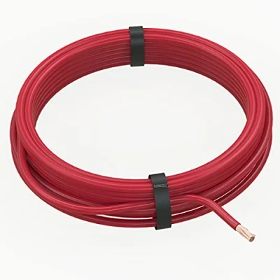 Abbildung von AUPROTEC 2m Fahrzeugleitung 50 mm² Kfz Kabel Fly Stromkabel: rot, 2 m Ring