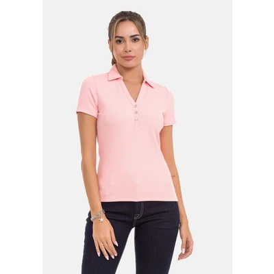 Abbildung von Cipo &amp; Baxx Poloshirt, Damen, Größe: XL, Pink