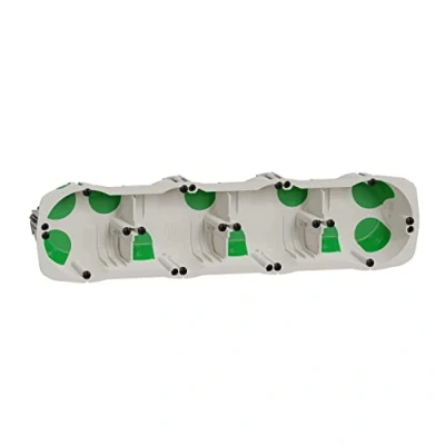 Abbildung von Multifix Air, wasserdichte Box, 4 Stellen, Abstand 71 mm, Durchmesser 67 Tiefe 47 mm.
