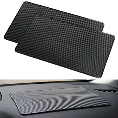 Abbildung von 2 Stück Antirutschmatte Anti Rutsch Matte für Auto Armaturenbrett Antirutsch Pads Silikon Fixierkissen Wird Autodekorationen, Brillen, Handys Verwendet