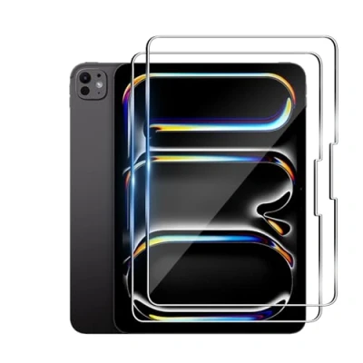 Abbildung von Bihizei Schutzfolie für Ipad pro 11(2024) Panzerglas, 2 Stück Displayschutzfolie, 9H Panzer Schutz Glas Displayschutz, Ultra HD Panzerfolie, Anti Kratz, Bläsch