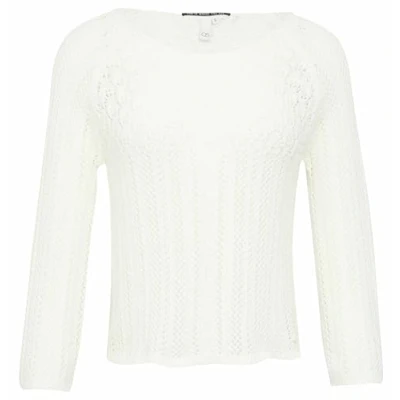Abbildung von QS Damen 2163005 Ajour Pullover, Ecru, M