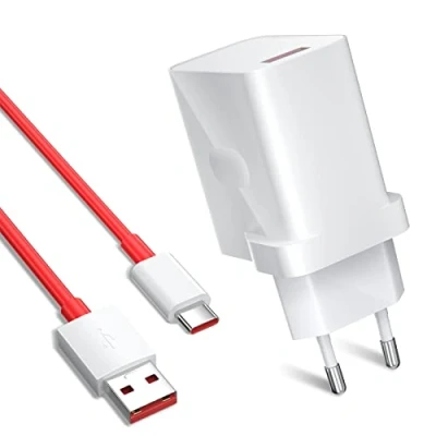 Abbildung von OnePlus Dash Ladegerät,5V 6A Ladegerät mit Ladekabel 3.3FT USB Typ C Schnellladekabel für 11 9 Pro 10 Nord 2T 2 N200 N20 8T 8Pro 7T 7Pro 7 6T 6 5T 5 3 3T N10 N100