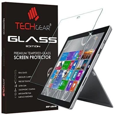 Abbildung von TECHGEAR Schutzfolie kompatibel mit Microsoft Surface Pro 3 (12 Zoll) Glas Anti Kratzer Schutzabdeckung