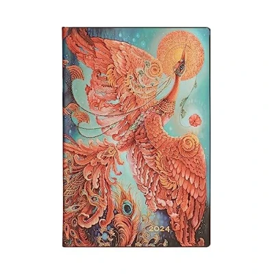 Abbildung von Paperblanks 12 Monate Softcover Flexis Kalender 2024 Feuervogel Horizontal Mini (95 x 140 mm)