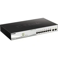 Abbildung von D Link DGS 1210 10MP/E Gigabit Smart+ Managed Switch (8 x 10/100/1000 Base T PoE Ports und 2 100/1000 Mbit/s SFP Ports) Nur EU Netzkabel