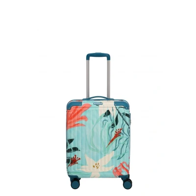Abbildung von Travelite Cruise Trolley S 55 Türkise Lilien Koffer mit 4 Rollen