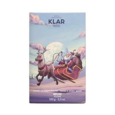 Abbildung von Klar Seifen Weihnachtsedition Nelke 100g, Cosmos zertifiziert, (palmölfrei), geeignet für normale Haut, Seife 11109