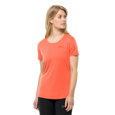 Abbildung von Jack Wolfskin TECH Tshirt basic, Damen, Größe: Large, Digital orange