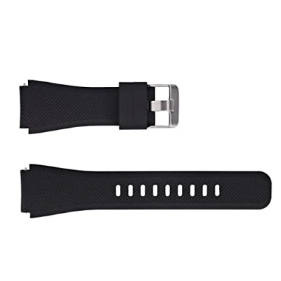 Abbildung von System S Armband flexibel aus Silikon 22mm für Samsung Gear S3 Smartwatch in Schwarz