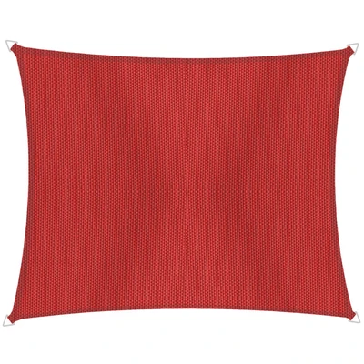 Abbildung von Windhager Sonnensegel Cannes Rechteck 3 x 4 m, Sonnenschutz für Garten &amp; Terrasse, UV und witterungsbeständig, rot, 10778