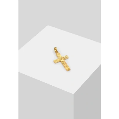 Abbildung von Kuzzoi Cross Charm goldcoloured, Herren, Größe: One Size, Gold coloured