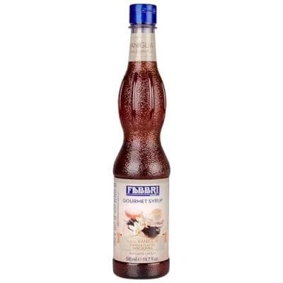 Abbildung von Fabbri 1905 Vanille Sirup mit natürlichem Aroma. zum mixen in Getränken, als Topping auf Eis oder backen und kochen. Inhalt: 560ml