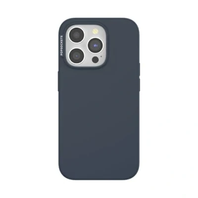 Abbildung von PopSockets iPhone 15 Pro Hülle kompatibel mit MagSafe, Handyhülle für Pro, kabellos aufladbar Navy