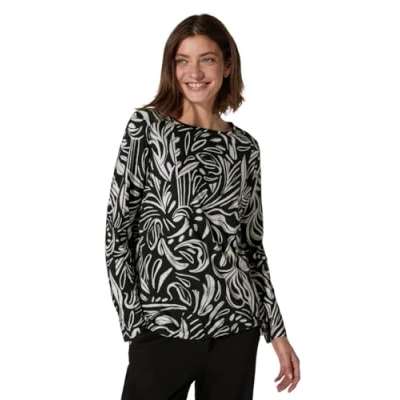 Abbildung von Cecil Bedrucktes Langarmshirt, Damen, Größe: Large, Grau