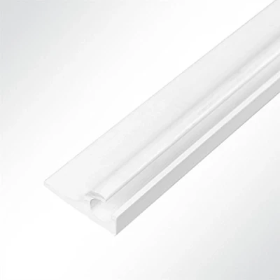 Abbildung von U Laufschiene Kunststoff Kederschiene weiß 15,5 x 33,3 mm für 6,0 9,0mm Keder, LYSEL®, (1 tlg)
