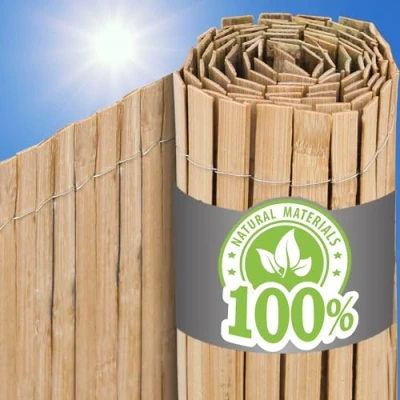 Abbildung von urfence Deine Oase: 100x300 Bambus Sichtschutz Zaun Holz 100% Natur Bambusstäbe Wetterfest Bambuszaun Sichtschutzmatte für Balkon Terrasse Gartenzaun Pergola Windschutz Garten Sichtschutzwand