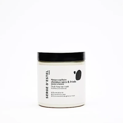 Abbildung von SERGE D&#039;ESTEL PARIS Haarmaske für Trockenes und Lockiges Haar, 250g Nährt Tief Verleiht Glanz Definition Locken Sheabutter Rizinusöl 100% Vegan