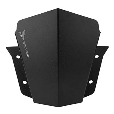Abbildung von Motorrad Windschutzscheibe, Windschild Windschutzscheibe Verkleidungsscheibe für MT 09 2014 2016 Schwarz
