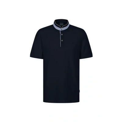 Abbildung von bugatti Herren Poloshirt Stehkragen Basic Kurzarm Modern Fit