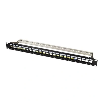 Abbildung von LOGILINK Patchpanel NK4058, 19&quot;,24 Keystone Module, schwarz