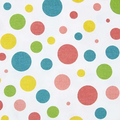 Abbildung von Homescapes Stoff Meterware Polka Dots Multi aus 100% reiner Baumwolle, Breite 150 cm, bedruckter Baumwollstoff, dekorativ, pflegeleicht und robust