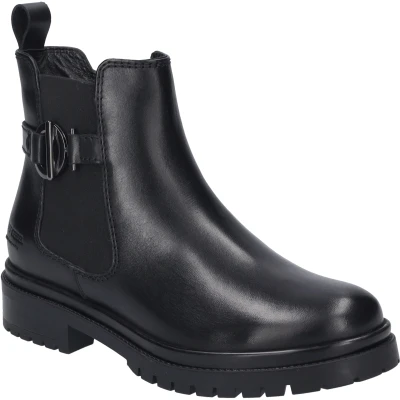 Abbildung von Josef Seibel Damen Chelsea Boots Stacey 04,Weite G (Normal),Wechselfußbett,Stiefel,Bootee,Booties,halbstiefel,schwarz,39 EU