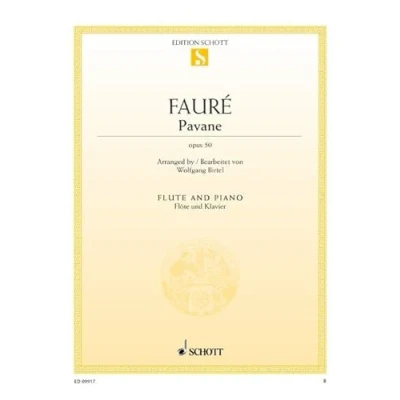 Abbildung von Pavane: op. 50. Flöte und Klavier.: flute and piano. (Edition Schott Einzelausgabe)