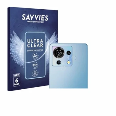 Abbildung von Savvies 6 Stück Schutzfolie für ZTE Blade V50 Vita (NUR Kameraschutz) Displayschutz Folie Ultra Transparent