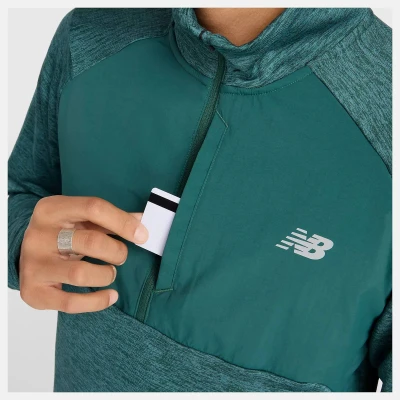 Abbildung von New Balance Athletics HEAT GRID ZIP Langarmshirt, Herren, Größe: XL, spruce
