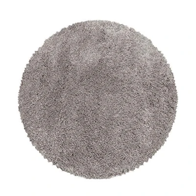 Abbildung von Hochflor Teppich Unicolor Einfarbig, Carpettex, Rund, Höhe: 30 mm, Wohnzimmer Einfarbig Shaggy verschidene farben und größen