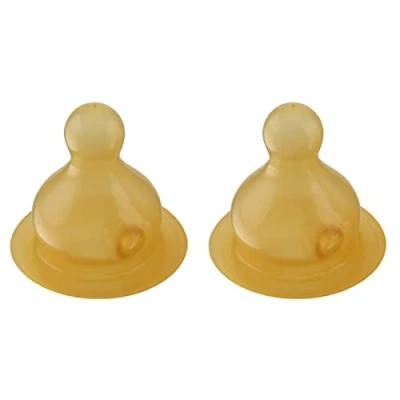 Abbildung von HEVEA Standard Hals Babyflaschensauger Sauger für Glasflaschen mit langsamem Fluss Neugeborene Doppelpack 100% Naturkautschuk 0 3 Monate
