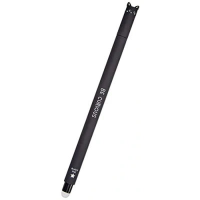Abbildung von Radierbarer Gelstift Katze schwarz Tinte