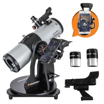 Abbildung von Celestron 22480 StarSense Explorer 114 mm Smartphone App fähiges Dobson Tischteleskop mit App, damit Sie Nebel, Planeten und mehr Finden können iPhone/Android kompatibel