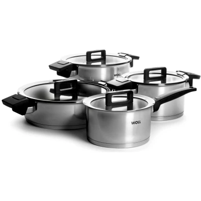 Abbildung von WOLL Topf Set &quot;Concept&quot;, Edelstahl 18/10, (Set, 8 tlg., 1 Stieltopf 18 cm, je Kochtopf 20/24 Bratentopf 28 cm), für Induktion